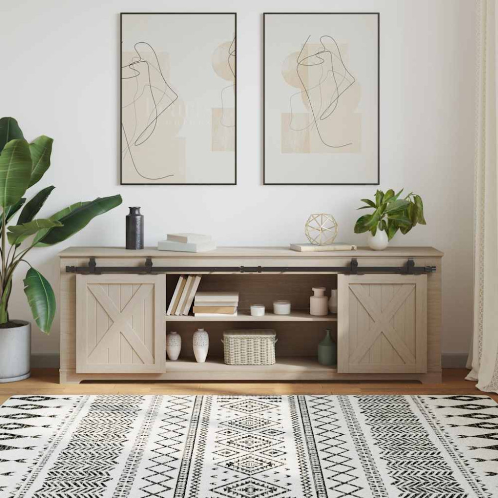 Produktbild för Skjutdörrsbeslag för skåp 183 cm kolstål