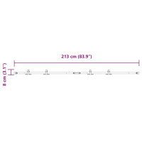 Produktbild för Skjutdörrsbeslag för skåp 213 cm kolstål