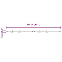 Produktbild för Skjutdörrsbeslag för skåp 244 cm kolstål