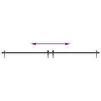Produktbild för Skjutdörrsbeslag för skåp 213 cm kolstål