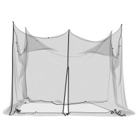 Produktbild för Myggnät för utomhus 220 mesh svart 300x300x200 cm