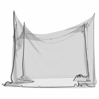 Produktbild för Myggnät för utomhus 220 mesh svart 300x300x200 cm