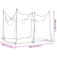 Produktbild för Myggnät för utomhus 220 mesh vit 300x300x200 cm