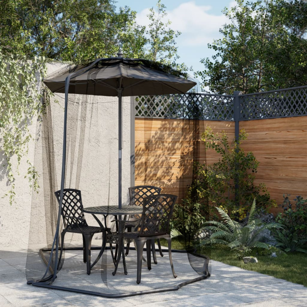 Produktbild för Myggnät för paraply 220 mesh svart Φ300x230 cm