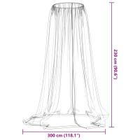 Produktbild för Myggnät för paraply 220 mesh svart Φ300x230 cm