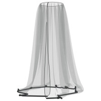 Produktbild för Myggnät för paraply 220 mesh svart Φ330x250 cm