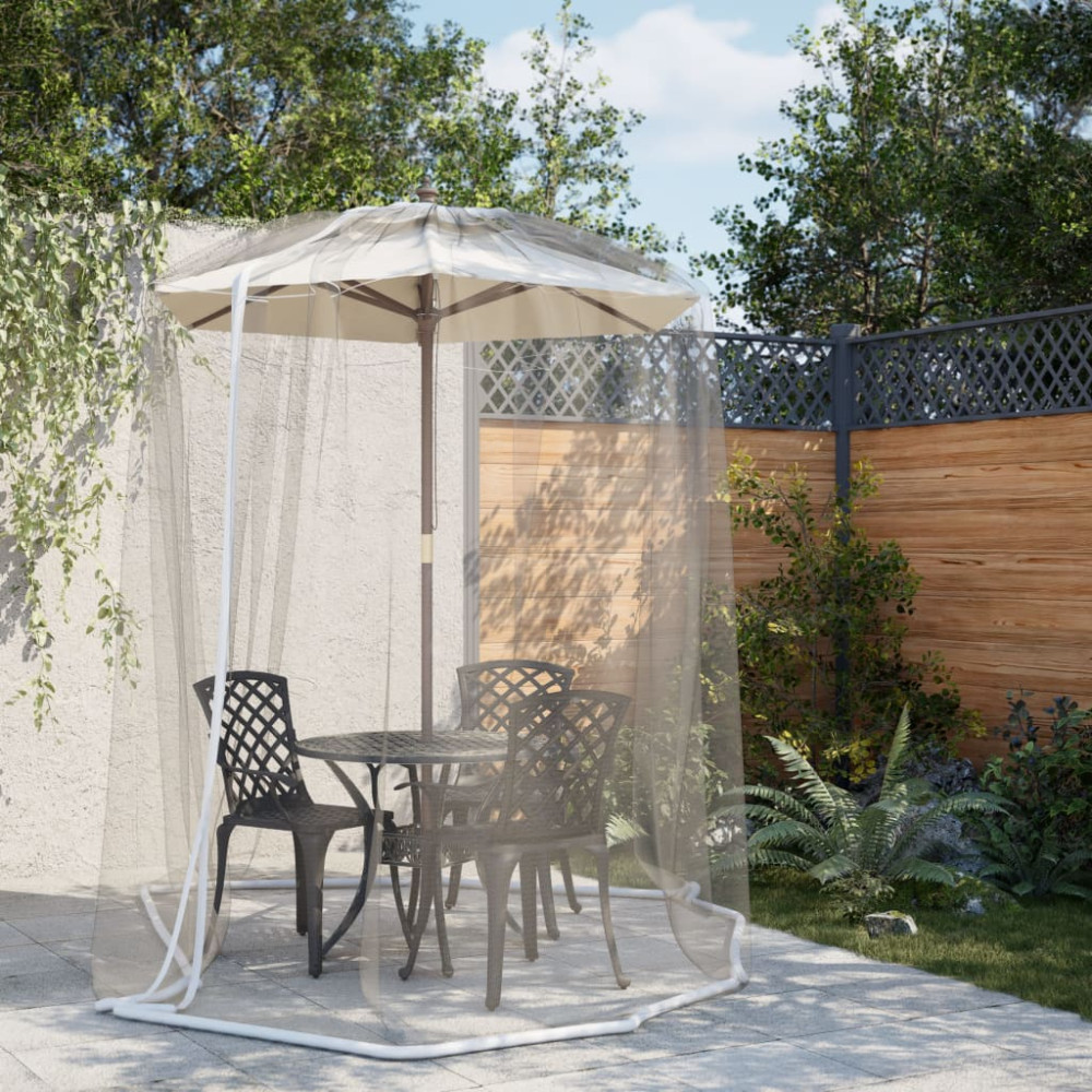 Produktbild för Myggnät för paraply 220 mesh vit Φ300x230 cm