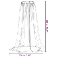 Produktbild för Myggnät för paraply 220 mesh vit Φ330x250 cm