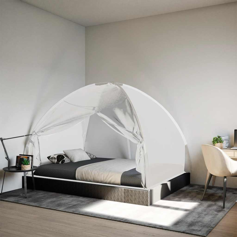 Produktbild för Myggnät med dörrar 220 mesh vit 200x150x140 cm