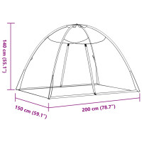 Produktbild för Myggnät med dörrar 220 mesh vit 200x150x140 cm