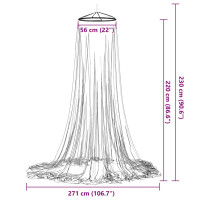 Produktbild för Myggnät för säng 220 mesh vit 56x56x220 cm