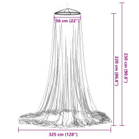 Produktbild för Myggnät för säng 220 mesh vit 56x56x220 cm