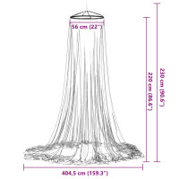 Produktbild för Myggnät för säng 220 mesh vit 56x56x220 cm