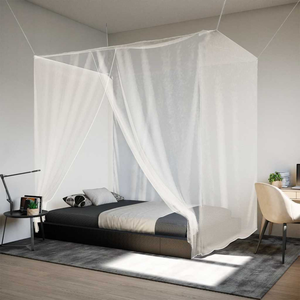 Produktbild för Hängande myggnät 156 mesh vit 220x100x150 cm