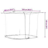 Produktbild för Hängande myggnät 156 mesh vit 220x100x150 cm