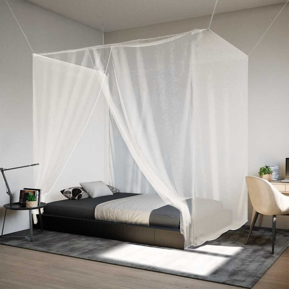 Produktbild för Hängande myggnät 156 mesh vit 220x120x150 cm