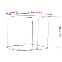 Produktbild för Hängande myggnät 156 mesh vit 220x120x150 cm