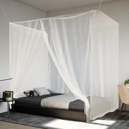 vidaXL Hängande myggnät 156 mesh vit 220x180x180 cm