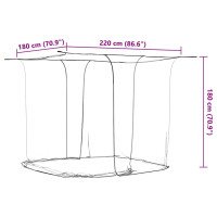 Produktbild för Hängande myggnät 156 mesh vit 220x180x180 cm