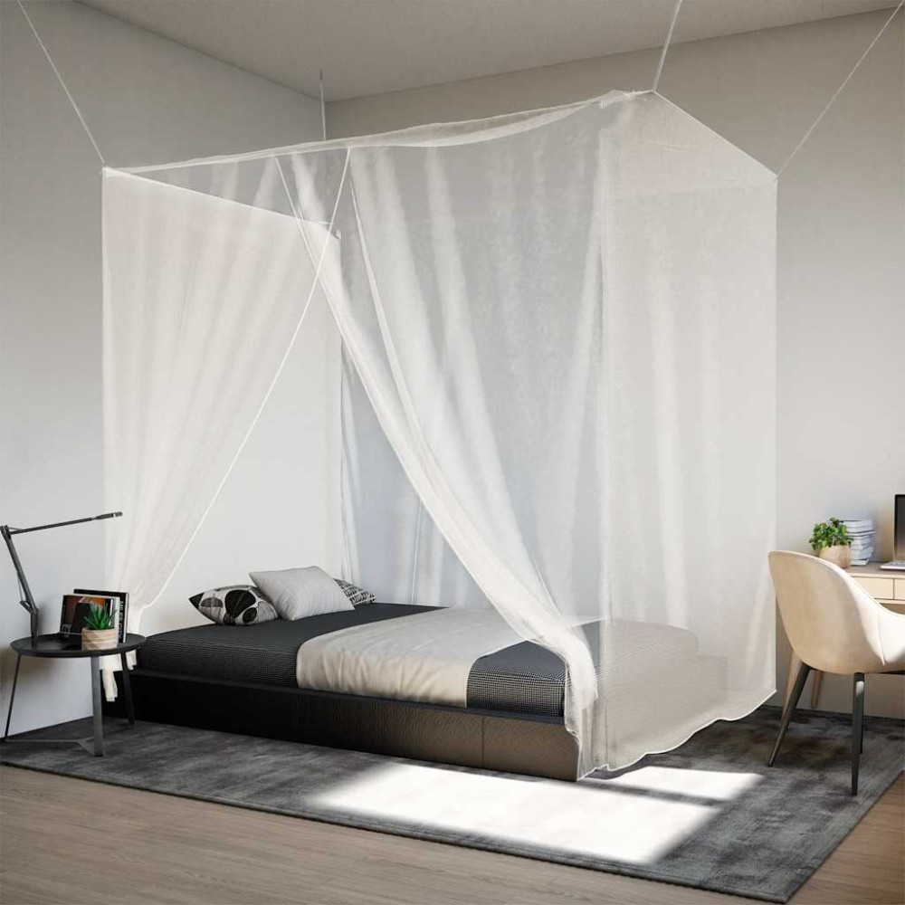 Produktbild för Hängande myggnät 156 mesh vit 220x200x210 cm