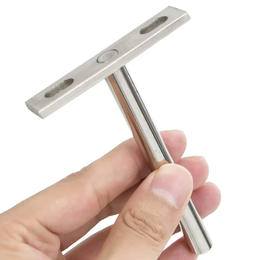 Produktbild för Konsoler för flytande hyllplan 12st osynlig Ø10x100 mm kolstål