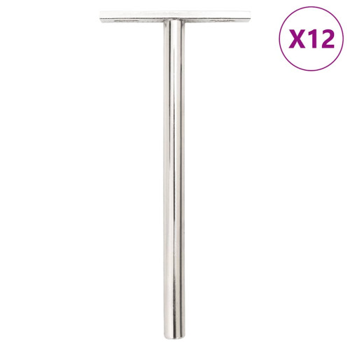 vidaXL Konsoler för flytande hyllplan 12st osynlig Ø10x150 mm kolstål