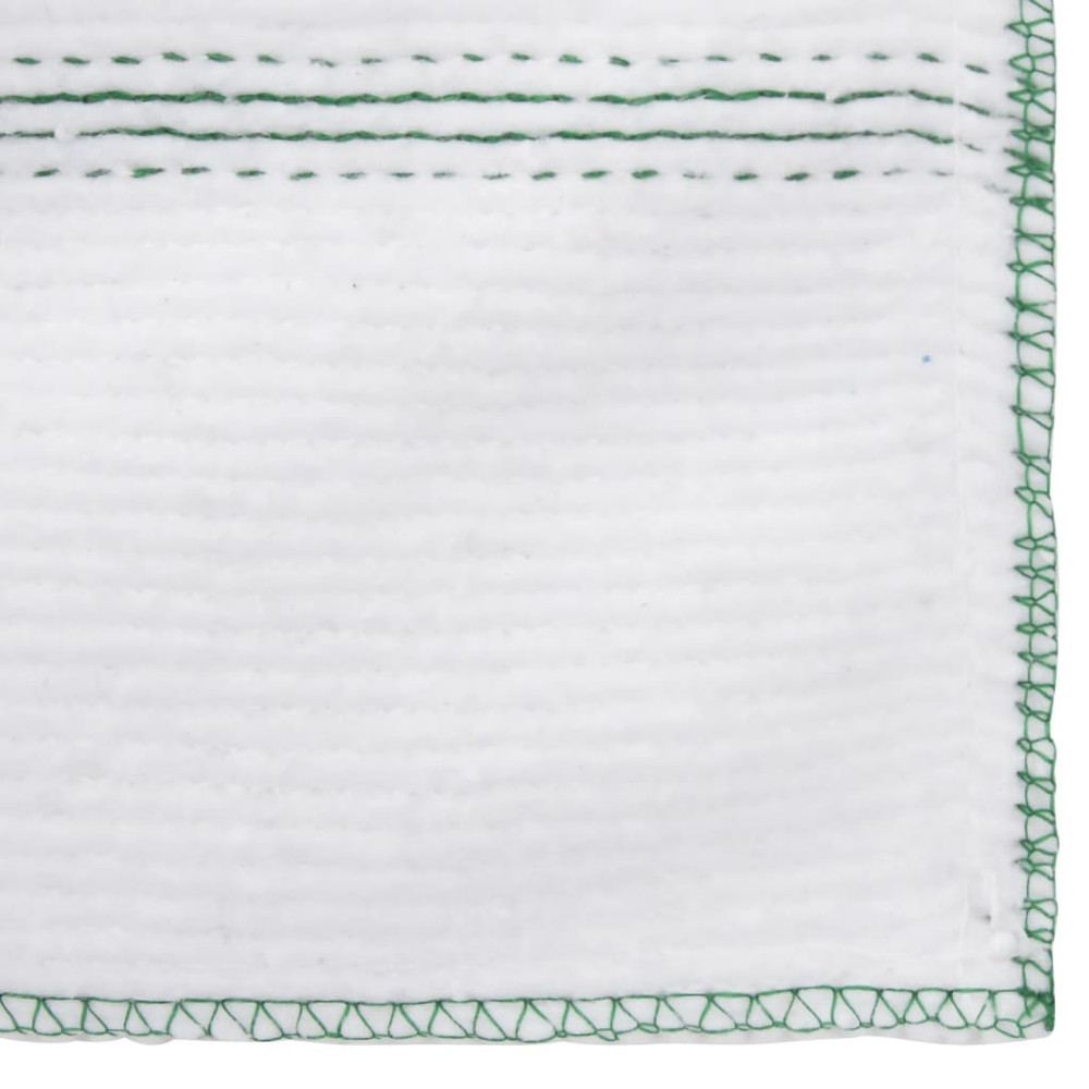 Produktbild för Rengöringsdukar 5 st vit med gröna ränder 50x60 cm