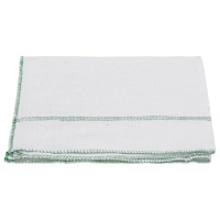 Produktbild för Rengöringsdukar 10 st vit med gröna ränder 50x60 cm