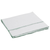 Produktbild för Rengöringsdukar 50 st vit med gröna ränder 50x60 cm
