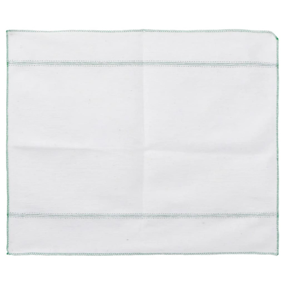 Produktbild för Rengöringsdukar 50 st vit med gröna ränder 50x60 cm
