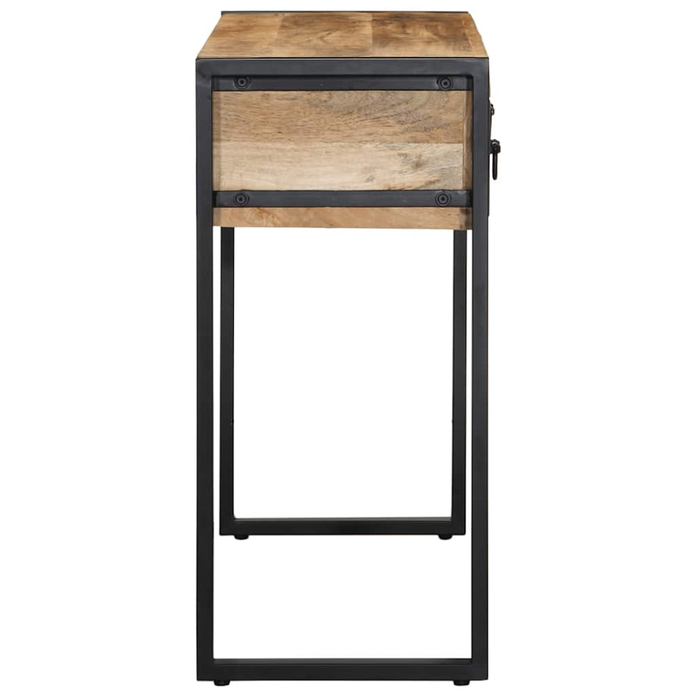 Produktbild för Avlastningsbord 100x35x75 cm massivt grovt trä mango