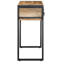 Produktbild för Avlastningsbord 100x35x75 cm massivt grovt trä mango