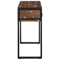 Produktbild för Avlastningsbord flerfärgat 100x35x75 cm massivt trä återvunnet