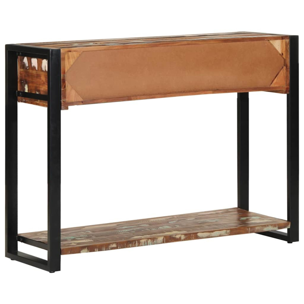 Produktbild för Avlastningsbord flerfärgat 100x35x75 cm massivt trä återvunnet