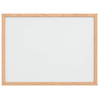 Produktbild för Magnetisk whiteboard med ram i massiv furu 40x30 cm