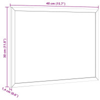 Produktbild för Magnetisk whiteboard med ram i massiv furu 40x30 cm