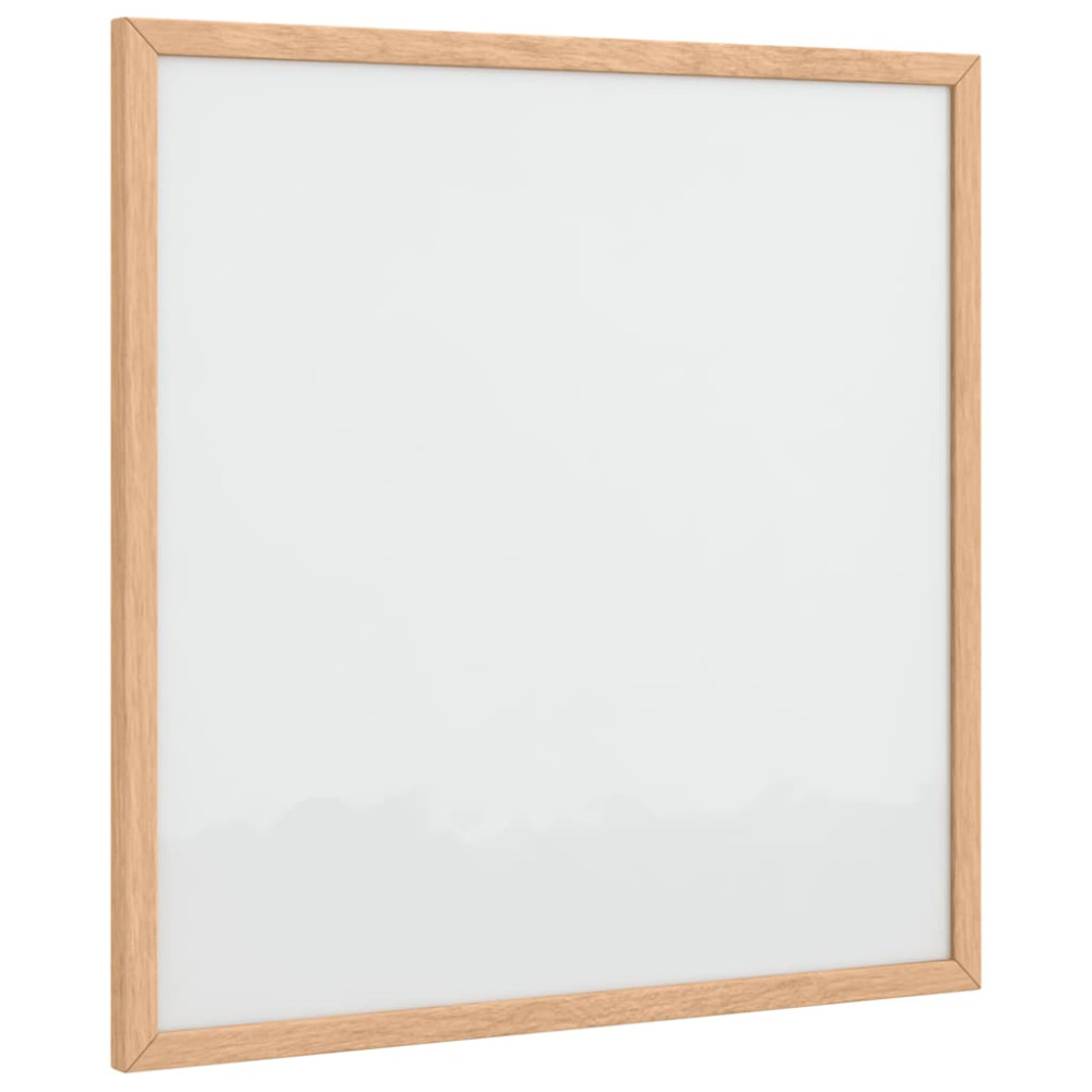 Produktbild för Magnetisk whiteboard med ram i massiv furu 40x40 cm