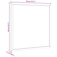 Produktbild för Magnetisk whiteboard med ram i massiv furu 40x40 cm