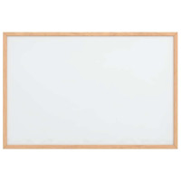 Produktbild för Magnetisk whiteboardtavla med massiv fururam 60x40 cm