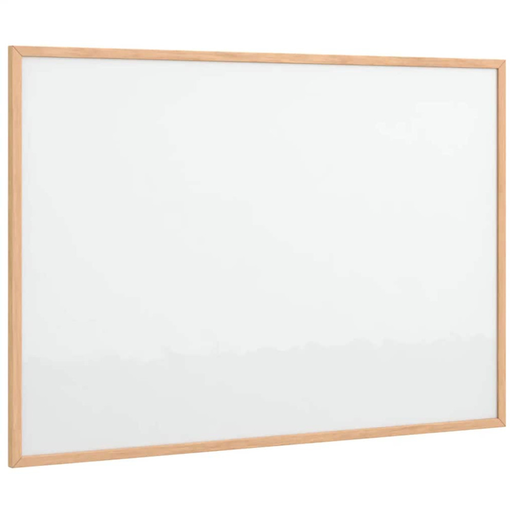 Produktbild för Magnetisk whiteboardtavla med massiv fururam 80x55 cm