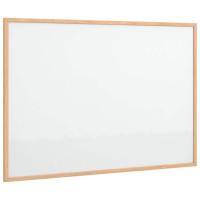 Produktbild för Magnetisk whiteboardtavla med massiv fururam 80x55 cm