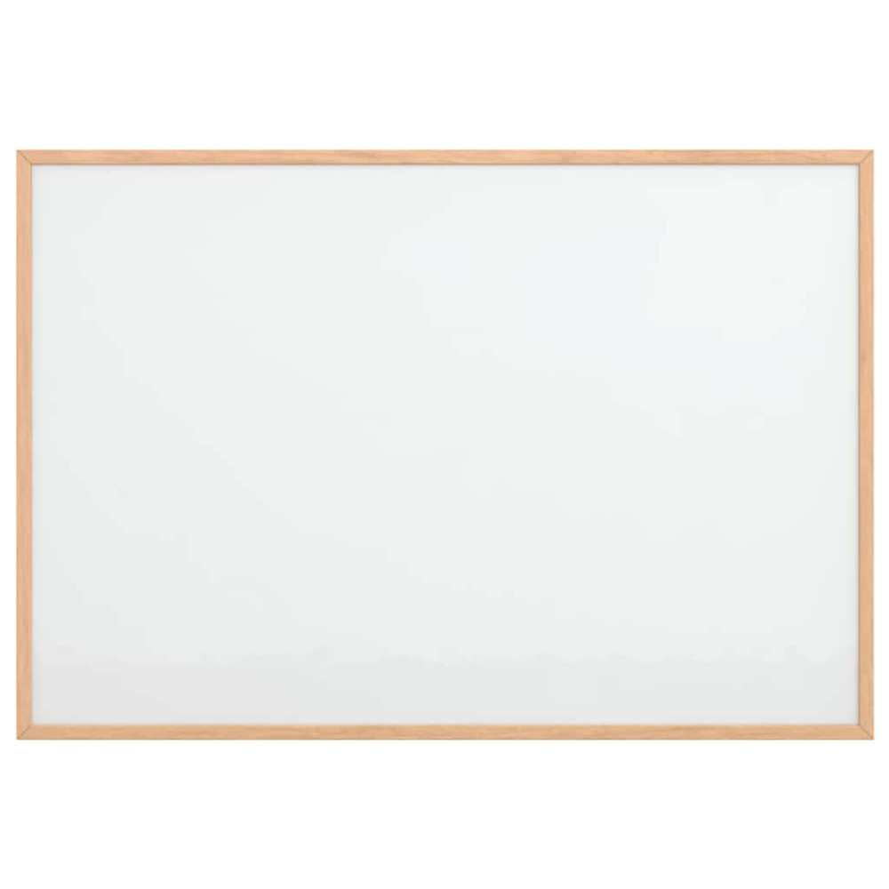 Produktbild för Magnetisk whiteboardtavla med massiv fururam 80x55 cm