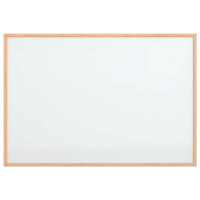 Produktbild för Magnetisk whiteboardtavla med massiv fururam 80x55 cm