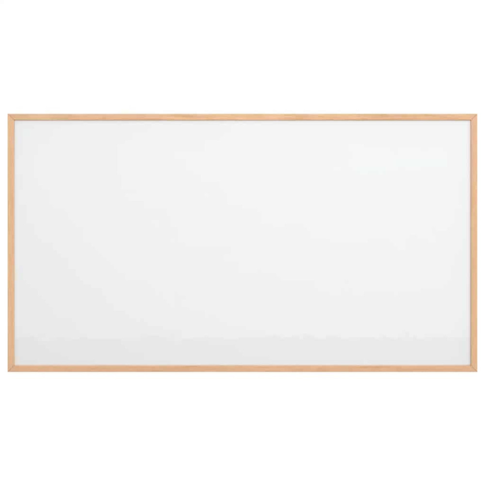 Produktbild för Magnetisk whiteboardtavla med massiv fururam 100x55 cm