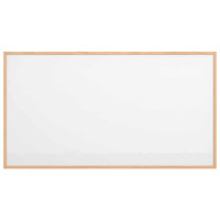 Produktbild för Magnetisk whiteboardtavla med massiv fururam 100x55 cm