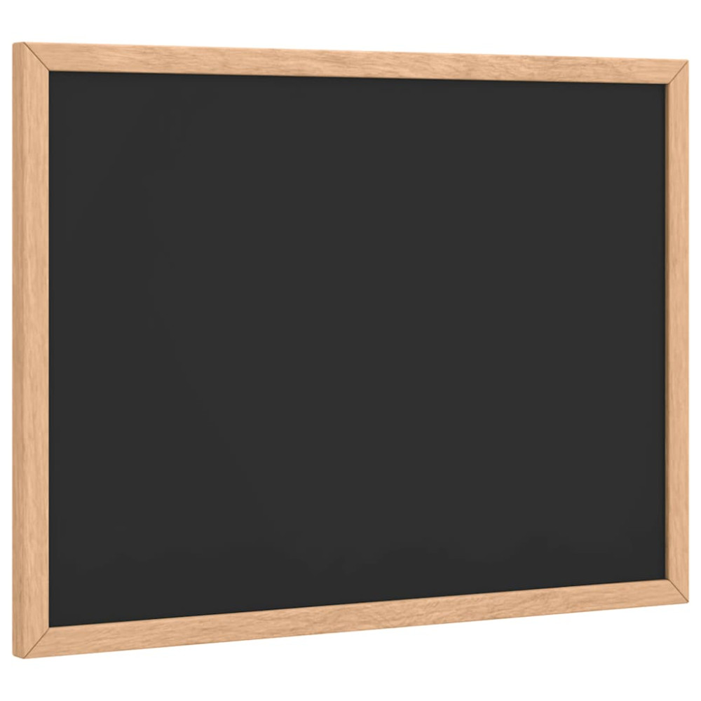 Produktbild för Griffeltavla med ram av massiv furu svart 40x30 cm