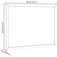 Produktbild för Griffeltavla med ram av massiv furu svart 40x30 cm