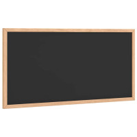 Produktbild för Griffeltavla med massiv fururam svart 60x30 cm