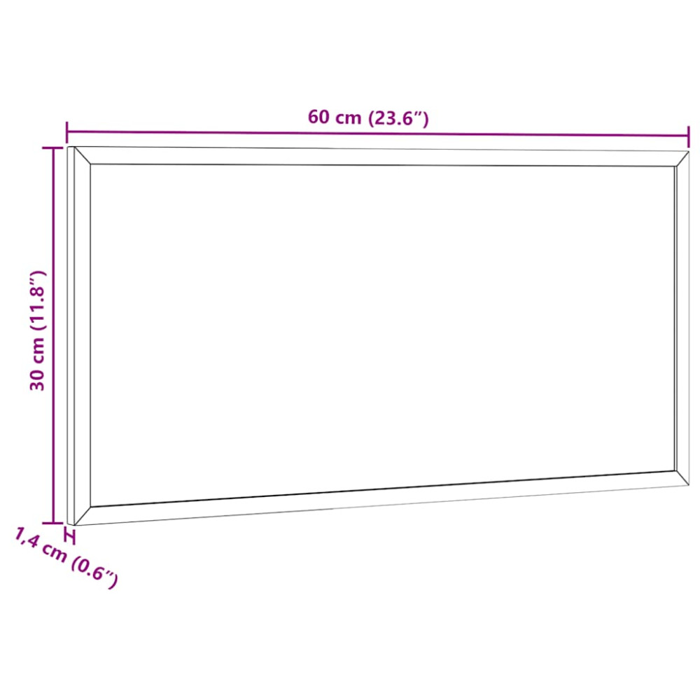 Produktbild för Griffeltavla med massiv fururam svart 60x30 cm