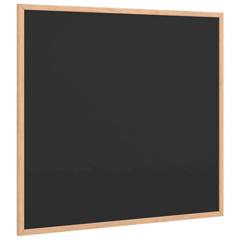 Produktbild för Griffeltavla med massiv fururam svart 60x55 cm